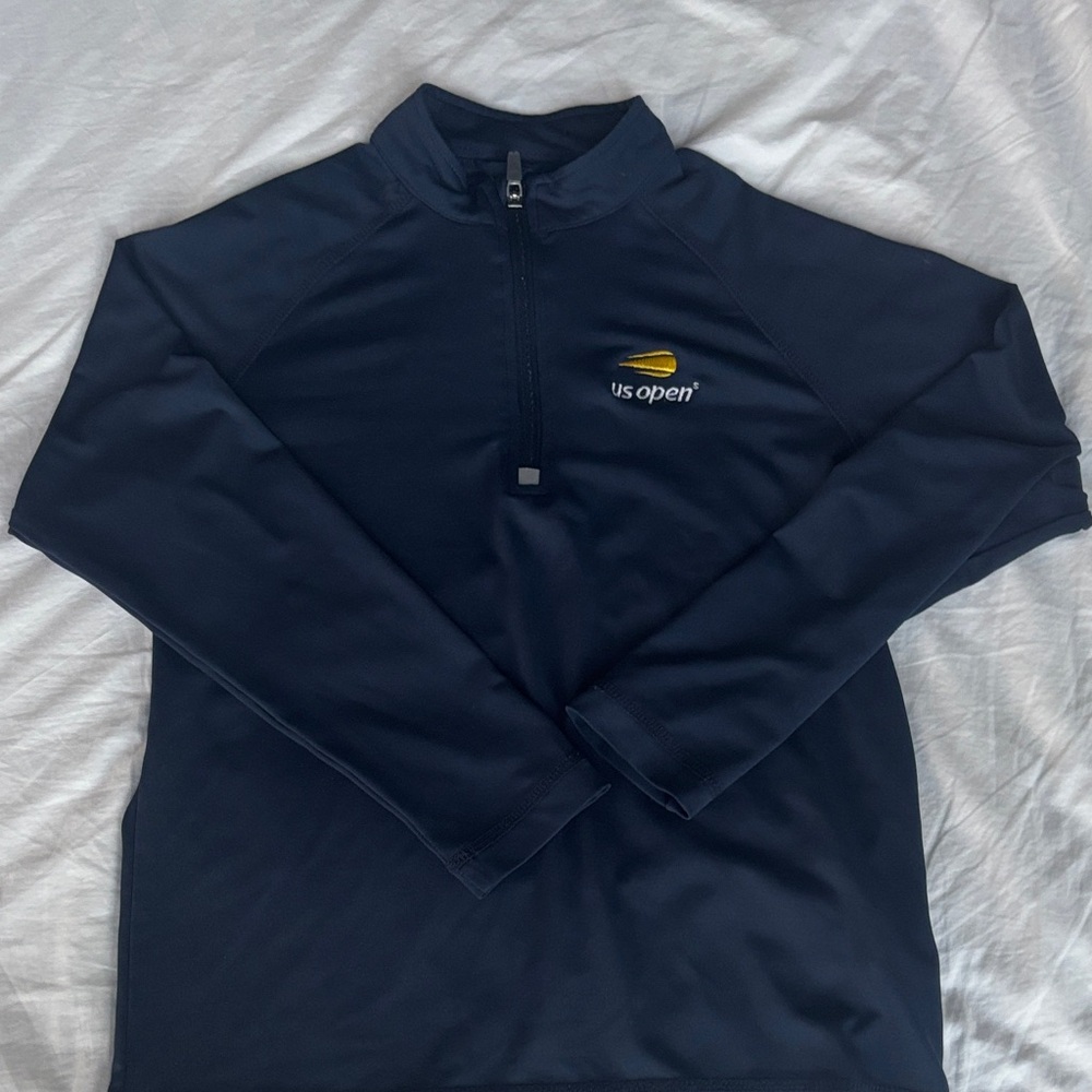 Kids Size Age 7-8 (medium) US Open Navy Quarter-Zip Pullover